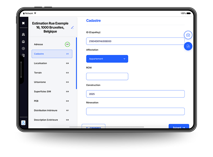 Récupération automatique du CapaKey à partir de l’adresse.