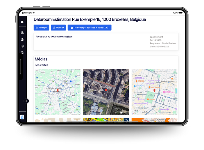 Import automatique : plan cadastral, plan d’affectation, plan d’inondation, etc... 